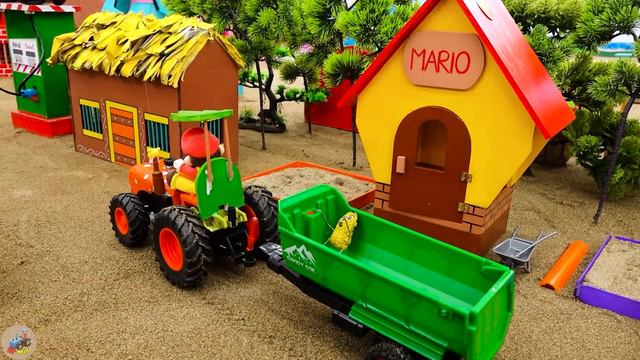 Diy tractor mini Bulldozer to making concrete road | Construction Vehicles, Road Roller | HP Mini смотреть онлайн