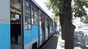 (Краснодар) Трамвайный Маршрут N-20. борт 232+235.