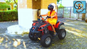 Дети и Машина. Диана и Даня, Милан играют в полицию на квадроцикле, погоню за хулиганом. Манкиту