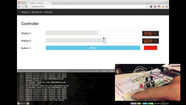 Node.js + Socket.io + Arduino