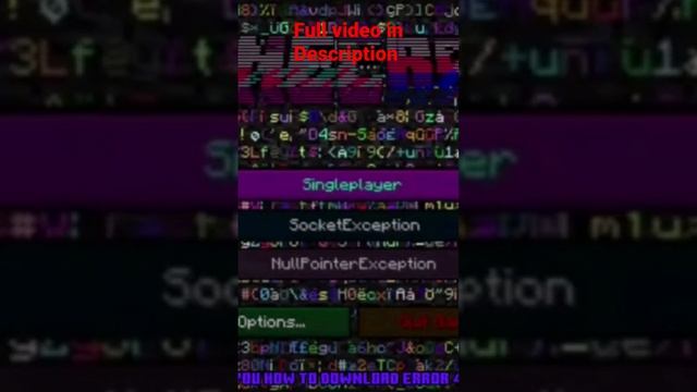 Minecraft ERROR 422 DOWNLOAD...? #short #error422