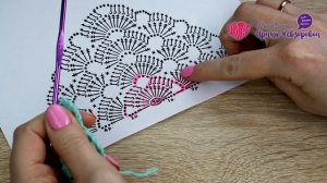 Объемный узор для шали или бактуса | Вязание крючком | Как научиться вязать крючком