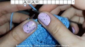 Вязание спицами. Красивый узор Веточки. Ажурный узор. Схема узора. Knitting.