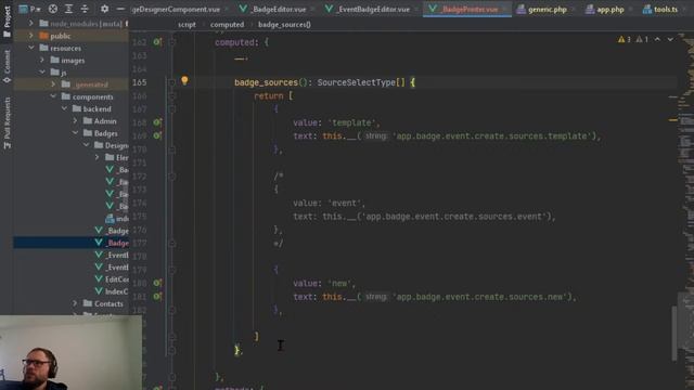 Webdevelopment (VUE js, php)