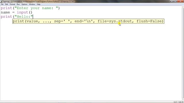 TAKING INPUT IN PYTHON