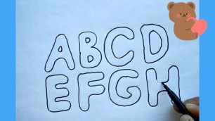 Рисуем буквы А_ В_ C_ для детей