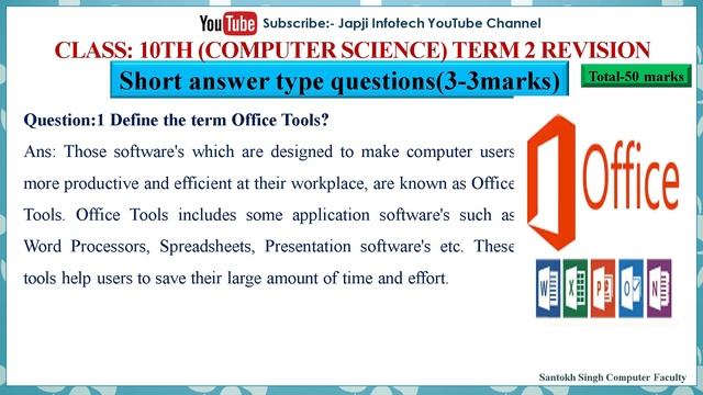 Pseb class 10 computer science term 2 syllabus revision | English medium