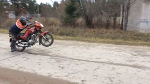 Стант и бернаут на Yamaha YBR125
