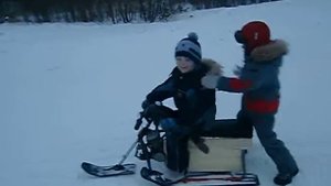 детский снегоход, буран своими руками, прикол,