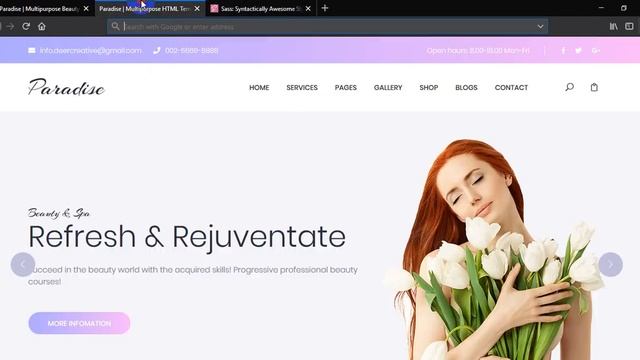 Paradise Themeforest PSD To HTML With Bootstrap 4 & Sass Introduction Tutorial смотреть онлайн