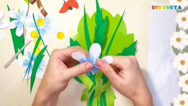 Объёмная открытка-букет из бумаги 8 марта #8марта #изо #видеоуроки #аппликация #легко #дети #букет смотреть онлайн