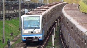 Электропоезд 81-740/741.4 "Русич" №07 с рейсом "Щёлковская - Пятницкое Шоссе"