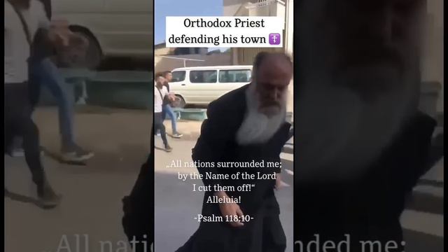 Orthodox Christian Priest against radical islamist militias ☦️☦️☦️