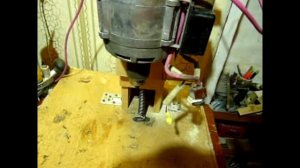 7) Самодельный сверлильный станок. Станок из двигателя. DIY