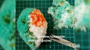 Мастер-класс по изготовлению игрушки из помпонов "Попугай"