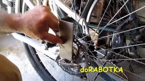 Перенос задних дисковых тормозов на велосипеде для установки багажника doRABOTKA