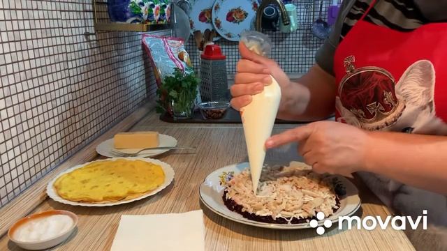 Праздничный салат «ХРИЗАНТЕМА»! Готовим на праздник!!Красота у вас на столе!!