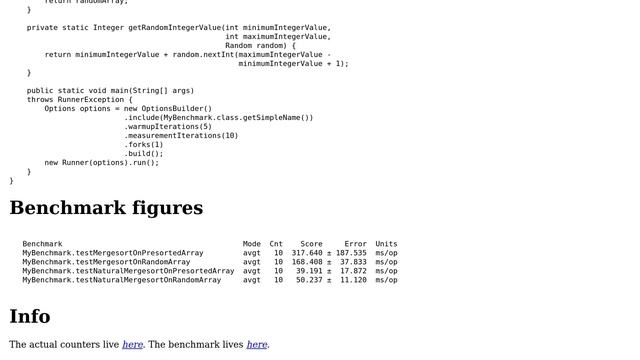 Code Review: Benchmarking efficient inversion counting algorithms in Java смотреть онлайн