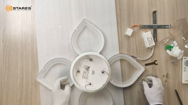 AZALIA 60W 4F - 2022-2023г. Сборка светодиодной люстры от Estares. смотреть онлайн