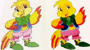 Развивающее видео Раскраска Учим цвета Рисуем вместе Краски Детки Веселая песенка.mp4