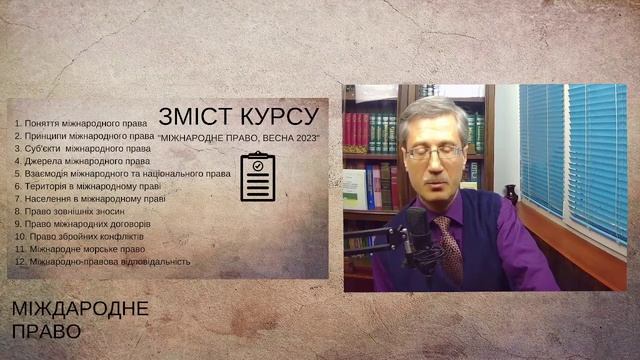 Зміст курсу "Міжнародне право, весна 2023"