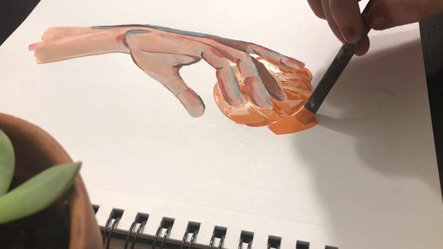 Orange Peel Gouache Painting | Paint With Me смотреть онлайн
