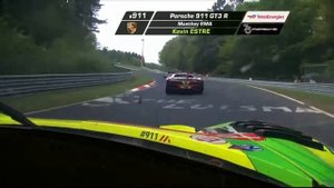 2023 24 Hours of Nürburgring #911 Manthey Racing onboard start until kevin estre crash