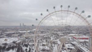 Колесо обозрения ВДНХ "солнце Москвы"/Ferris wheel VDNH "Sun of Moscow" 4k
