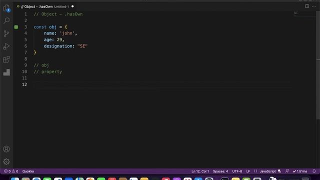 JavaScript Objects - Object.hasOwn() смотреть онлайн