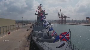 Парад кораблей в сирийском порту Тартус в честь Дня Военно-Морского Флота России