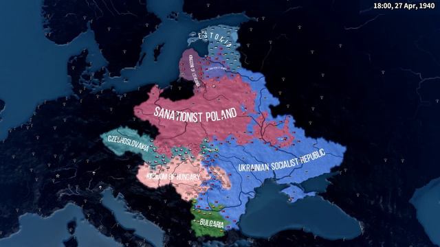 Eastern Europe Battle Royale - HOI4 Timelapse