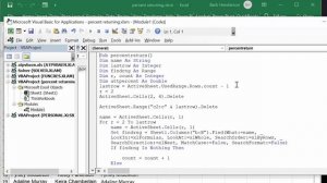 Calculate the percentage of returning customer in Excel