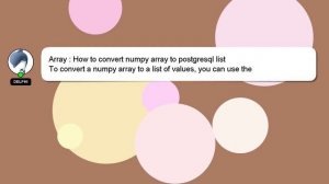 Array : How to convert numpy array to postgresql list