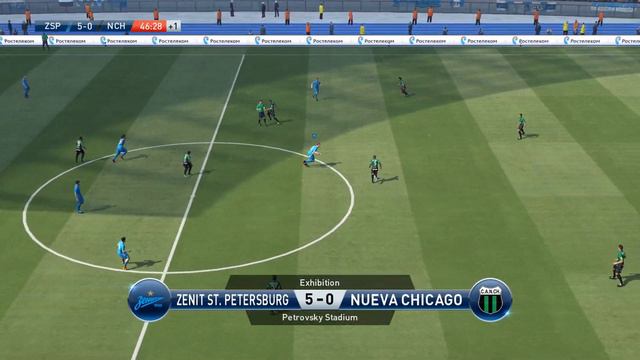 Zenit ST. Petersburg vs Nueva Chicago, Petrovsky Stadium, PES 2016, PRO EVOLUTION SOCCER 16, Konami смотреть онлайн