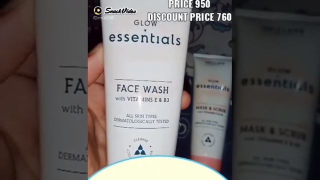 glow essential face wash