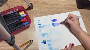 Как рисовать акварельными маркерами: обзор на аквамаркеры "Сонет"