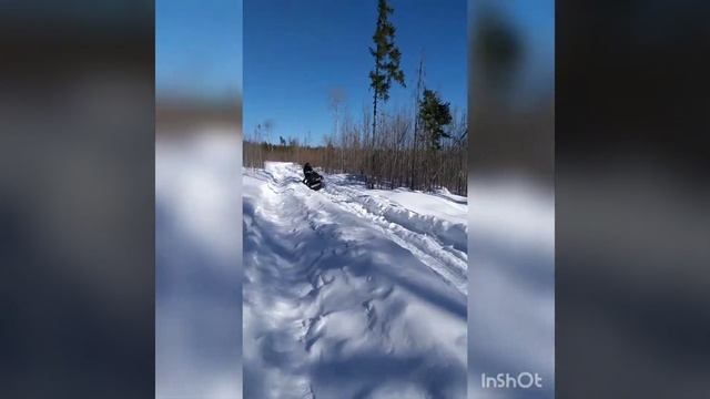 Снегоход СМ 001 по следу харвестера смотреть онлайн