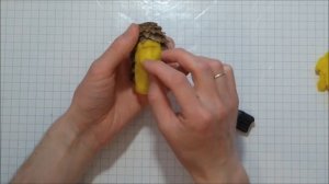 Ёжик из шишки и пластилина, поделки из пластилина и шишек своими руками | DIY Play-Doh Hedgehog