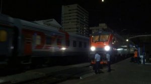 Отправление электровоза ЭП20-003 с поездом 104С Адлер - Москва со станции Ростов-Главный