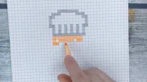 Как нарисовать повара по клеточкам без чёрного цвета / Рисунки по клеточкам в тетради Лайк АРТ