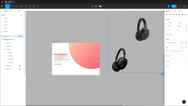 Headphones website in Figma (Design + Prototype) #figma #uidesign #landingpage
