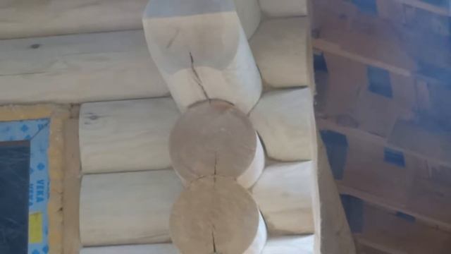 Шлифовка торцов деревянного дома