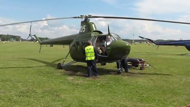 Аэродром Мочище. Запуск и взлет Ми-1 смотреть онлайн