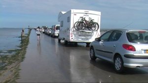 Impassable Road to Noirmoutier Island, France