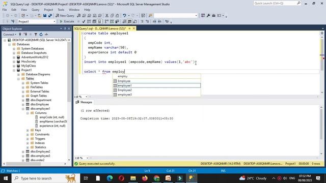 DEFAULT constraint in MS SQL Server