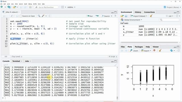 jitter Function in R (Example) | Add Random Noise to Numeric Values | Draw Plot with Jittered Point смотреть онлайн