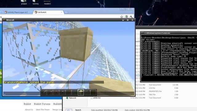 Bukkit Plugin Tutorial: PlayerLogger - Logs of your players! смотреть онлайн