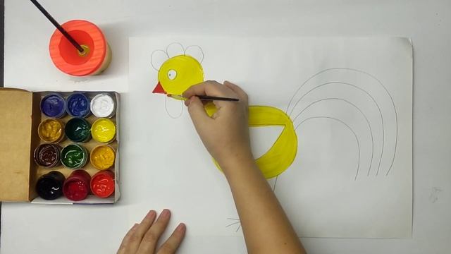 Рисуем петушка, простой способ. смотреть онлайн