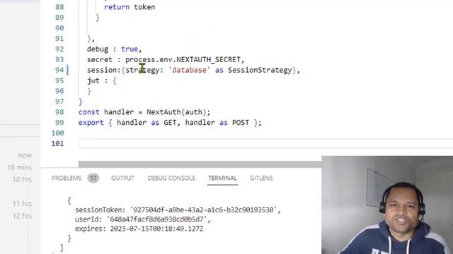 session data is not stored in database in next auth nextjs application смотреть онлайн
