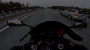 Девушка в ШОКЕ.300км\ч с двойкой на СПОРТБАЙКЕ.Прохват на мотоциклах.